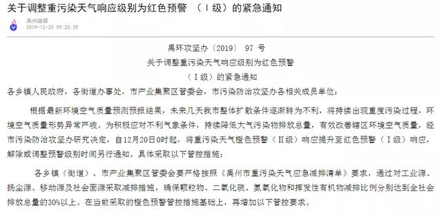 文件已出!禹州又一批企业也将停产限产控产! 文件已出!禹州又一批企业也将停产限产控产!
