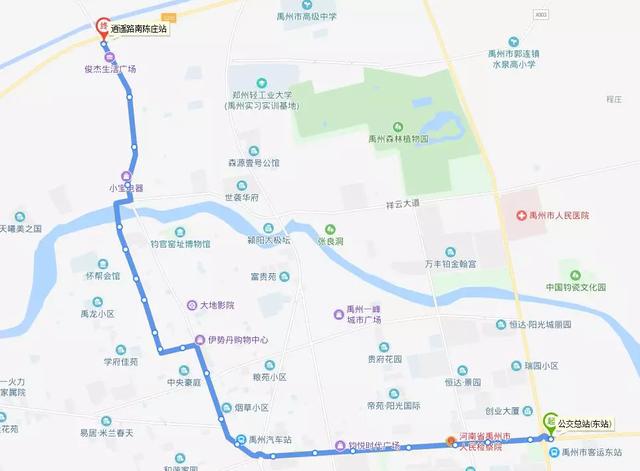 禹州6路公交 公交总站⇆逍遥路南陈庄 禹州6路公交 公交总站⇆逍遥路南陈庄