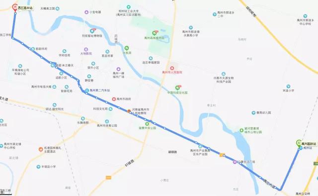 禹州23路公交 西区高中站⇆禹州高铁站 禹州23路公交 西区高中站⇆禹州高铁站