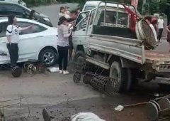 突发！禹州鸠山赵庄路口发生多车事故，现场一片狼藉