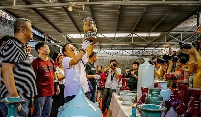 禹州神垕古镇直播间全程直播锦丰源柴烧钧窑开窑仪式！