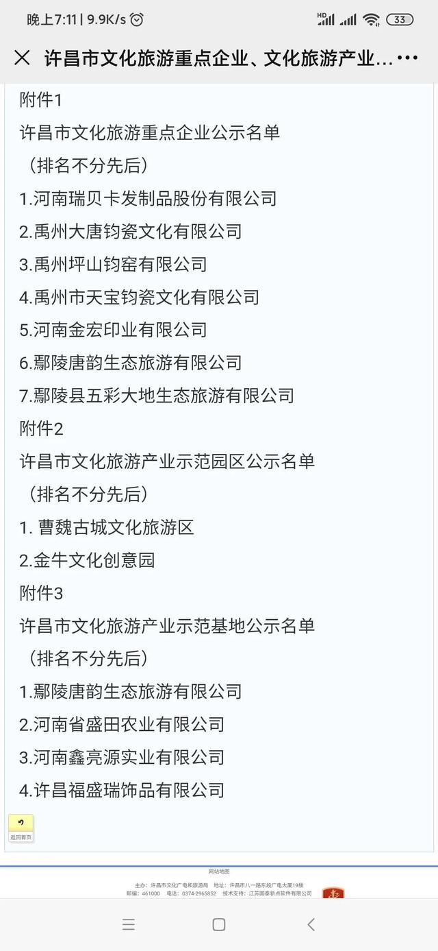 禹州市四家文旅企业再获许昌荣誉!!! 禹州市四家文旅企业再获许昌荣誉!!!