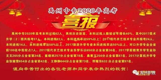 禹州市中等专业学校2020年高考喜报 禹州市中等专业学校2020年高考喜报