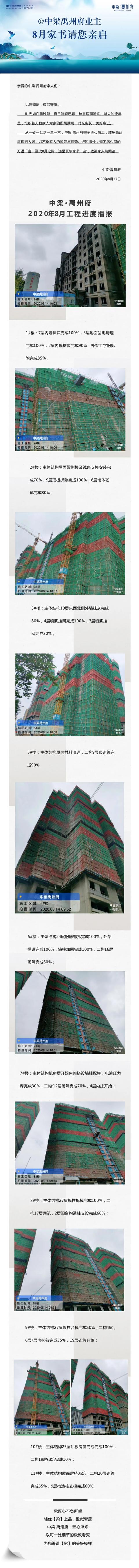 禹州中梁禹州府八月工程进度在线看 禹州中梁禹州府八月工程进度在线看
