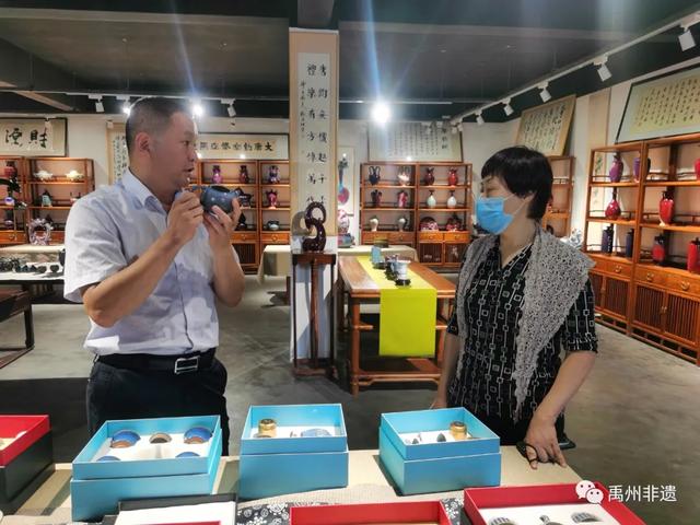 省文旅厅考核组对禹州市九个展示传习示范馆进行评审 省文旅厅考核组对禹州市九个展示传习示范馆进行评审