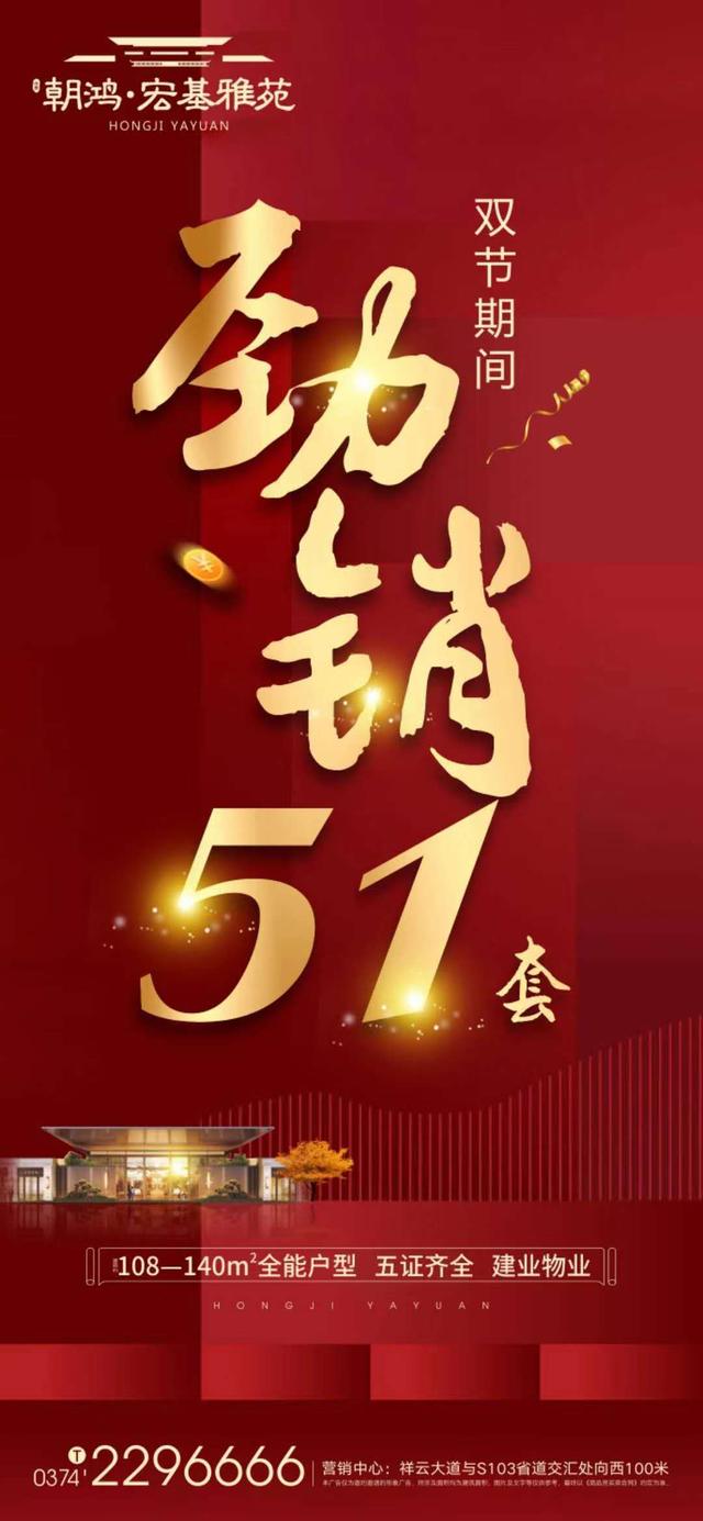 禹州宏基雅苑双节期间劲销51套