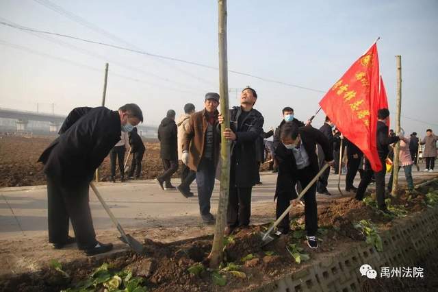 禹州市人民法院开展冬季义务植树活动 禹州市人民法院开展冬季义务植树活动