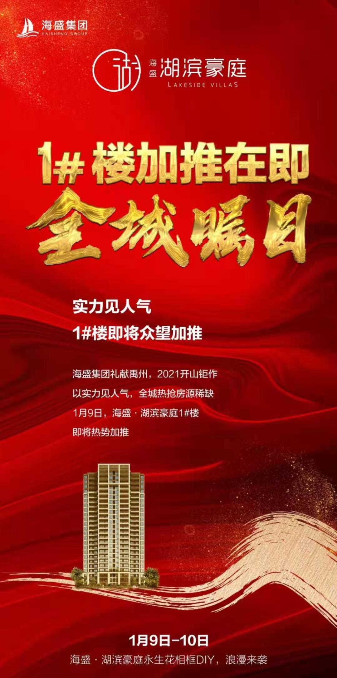 禹州海盛湖滨豪庭1#楼加推在即
