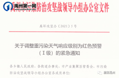 禹州市启动重污染天气红色预警（Ⅰ级）响应