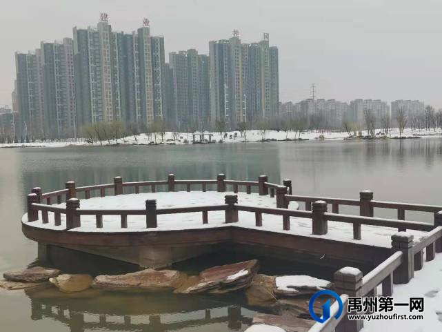 牛年首雪莅禹州，银装素裹“禹王湖！”