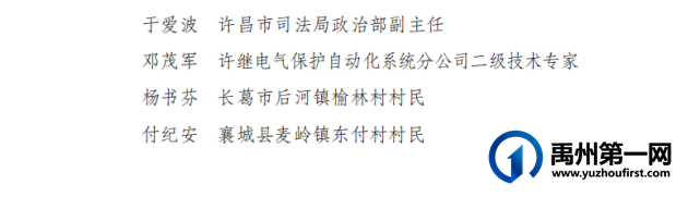 “模范”名单正式发布!向这些禹州人,致敬! “模范”名单正式发布!向这些禹州人,致敬!