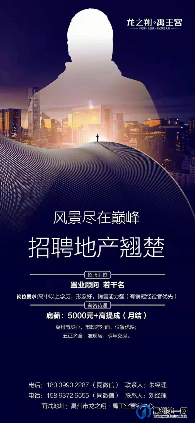 禹州龙之翔禹王宫 招聘地产翘楚