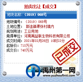 禹州市自然资源和规划局拍卖出让5宗国有建设用地使用权 禹州市自然资源和规划局拍卖出让5宗国有建设用地使用权