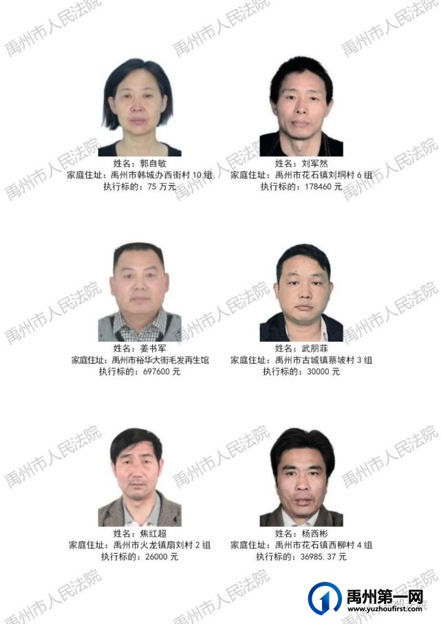 禹州2021年第二批失信被执行人!你认识哪位?附:名字、住址 禹州2021年第二批失信被执行人!你认识哪位?附:名字、住址