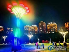 禹州颍北公园夜景美，流连忘返纳凉爽！