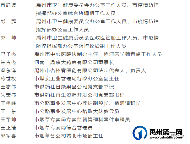 禹州对70个基层党组织、120名党员通报表扬！