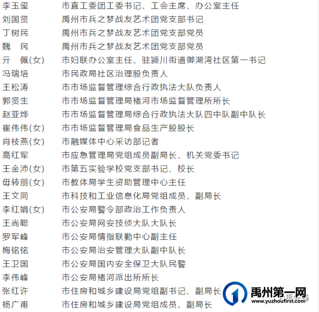 禹州对70个基层党组织、120名党员通报表扬！