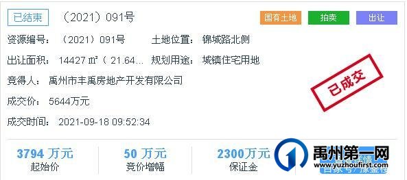 禹州市区核心地段两宅地网拍,1地块溢价近50% 禹州市区核心地段两宅地网拍,1地块溢价近50%