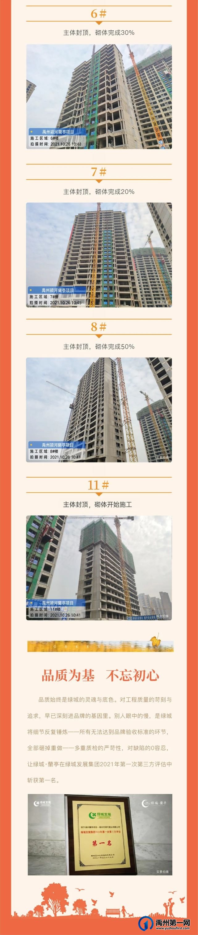 禹州绿城蘭亭10月最新工程进度 禹州绿城蘭亭10月最新工程进度