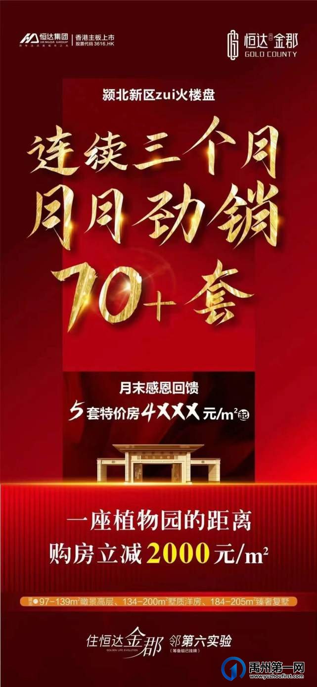 禹州恒达金郡 颖北新区zui火楼盘