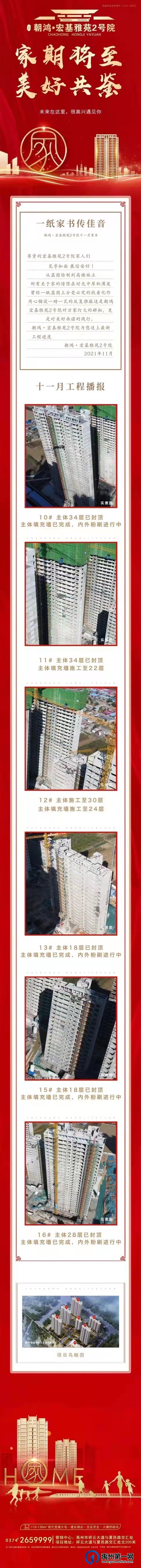 禹州宏基雅苑2号院11月工程进度进度