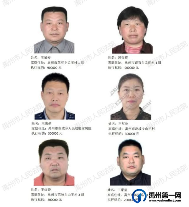 禹州市人民法院公布2022年第十六批失信被执行人名单