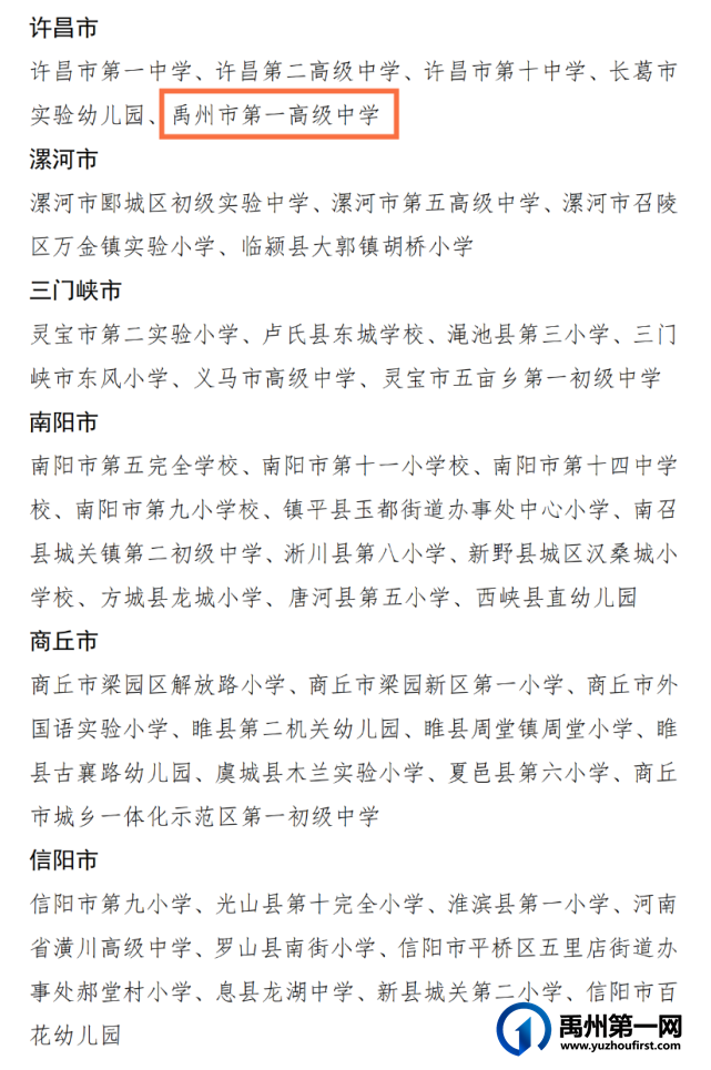 禹州市第一高级中学获评第八批河南省语言文字规范化示范学校! 禹州市第一高级中学获评第八批河南省语言文字规范化示范学校!