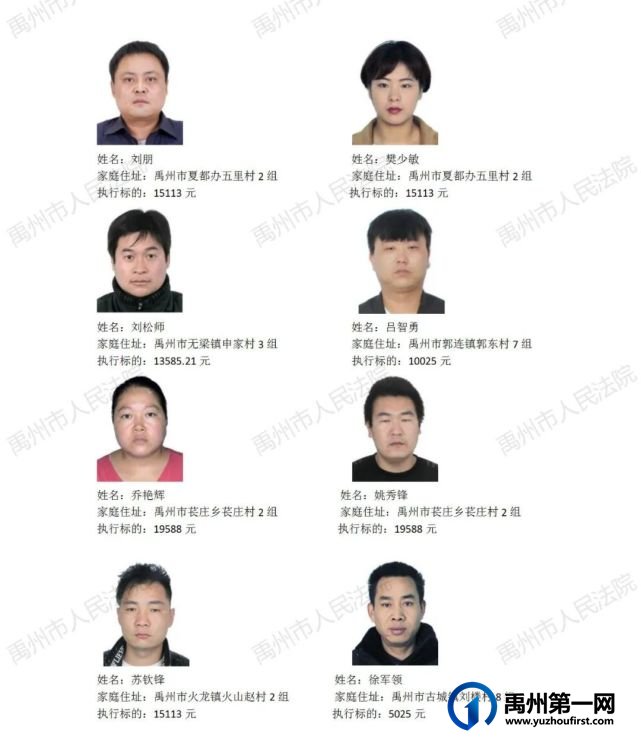 禹州最新一批“老赖”名单公布!共31人,快看有你认识的吗? 禹州最新一批“老赖”名单公布!共31人,快看有你认识的吗?