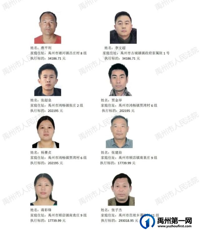 禹州最新一批“老赖”名单公布!共31人,快看有你认识的吗? 禹州最新一批“老赖”名单公布!共31人,快看有你认识的吗?