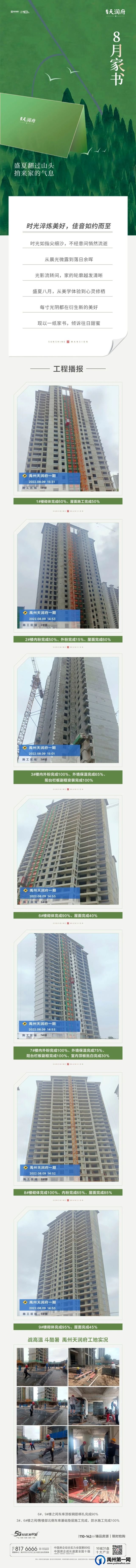 禹州信友天润府8月份工程进度播报来啦! 禹州信友天润府8月份工程进度播报来啦!