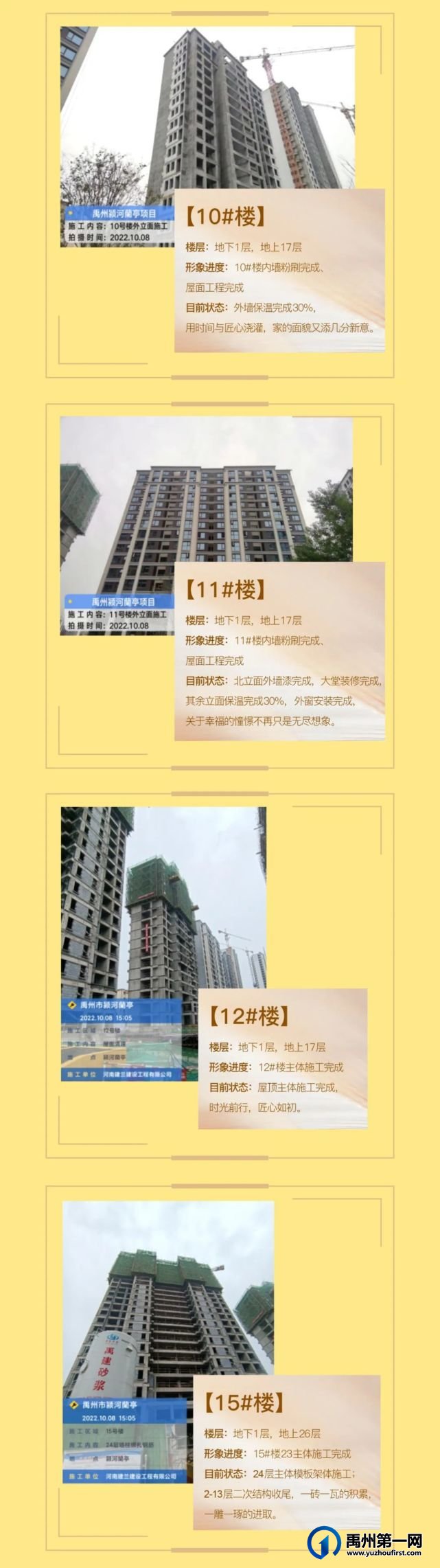 禹州绿城蘭亭十月工程播报 禹州绿城蘭亭十月工程播报
