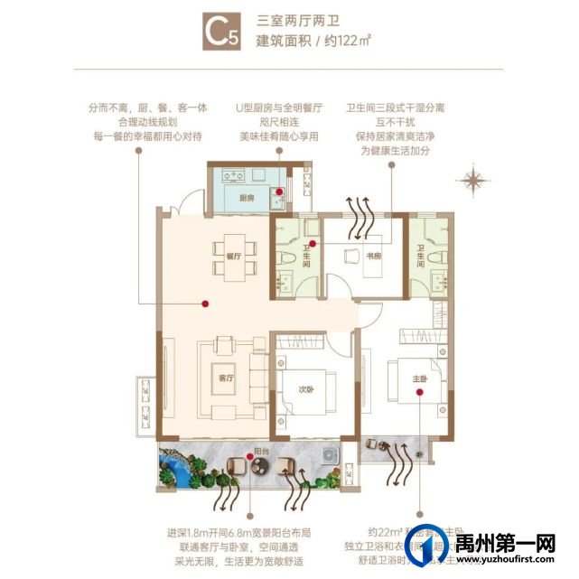 朝鸿富丽湾三房朝南,在这里被浪费的只有阳光! 朝鸿富丽湾三房朝南,在这里被浪费的只有阳光!