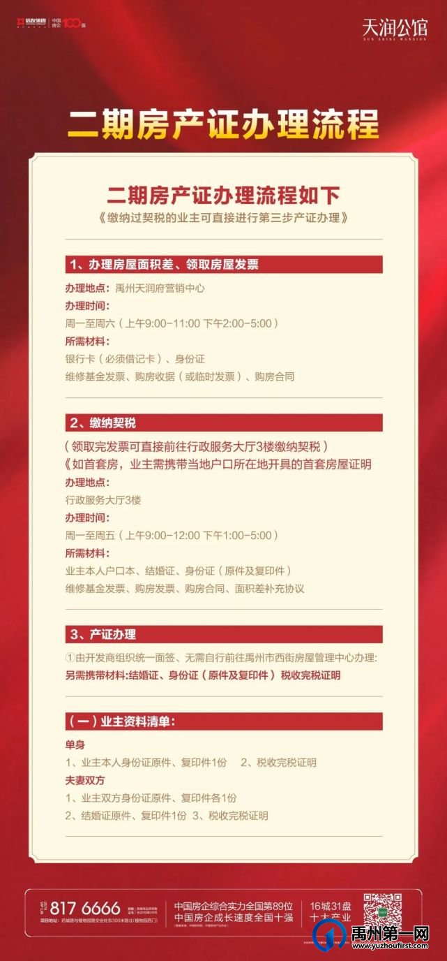 禹州天润公馆二期不动产权证书已经可以办理! 禹州天润公馆二期不动产权证书已经可以办理!