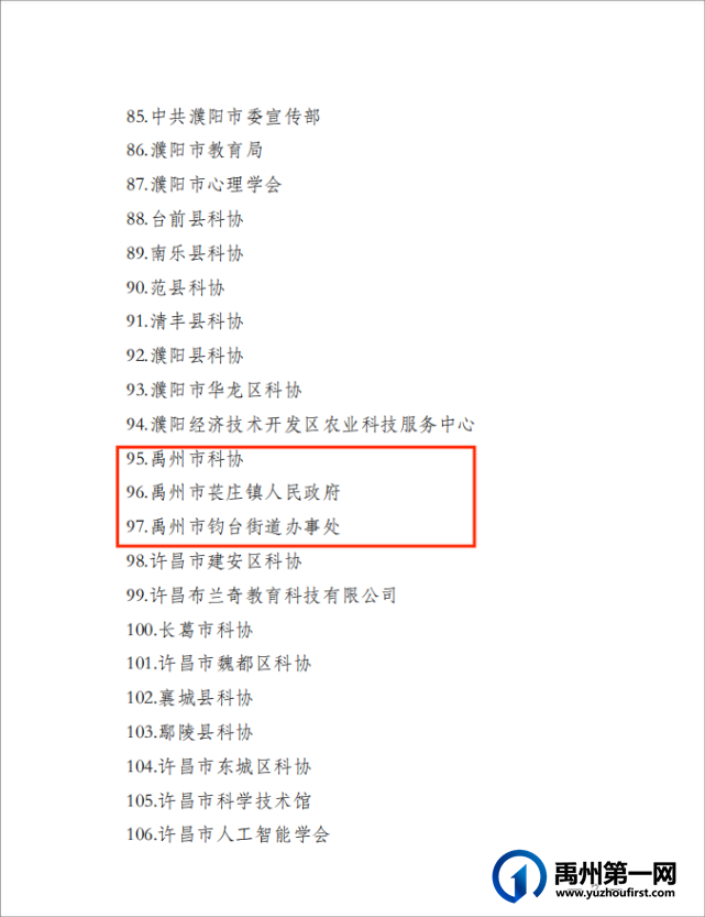 禹州多个单位及个人被国家和省点名表扬 禹州多个单位及个人被国家和省点名表扬