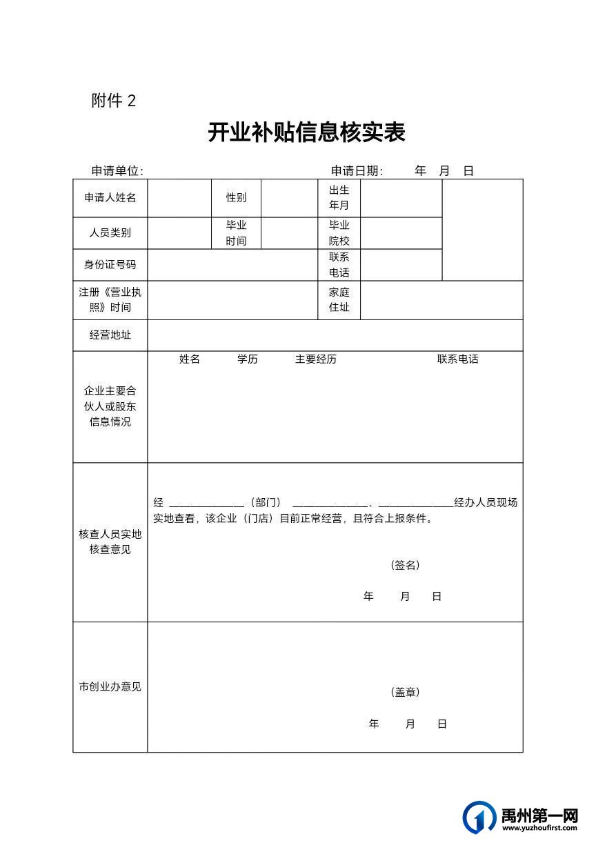 禹州市2023年上半年开业补贴申报开始了! 禹州市2023年上半年开业补贴申报开始了!