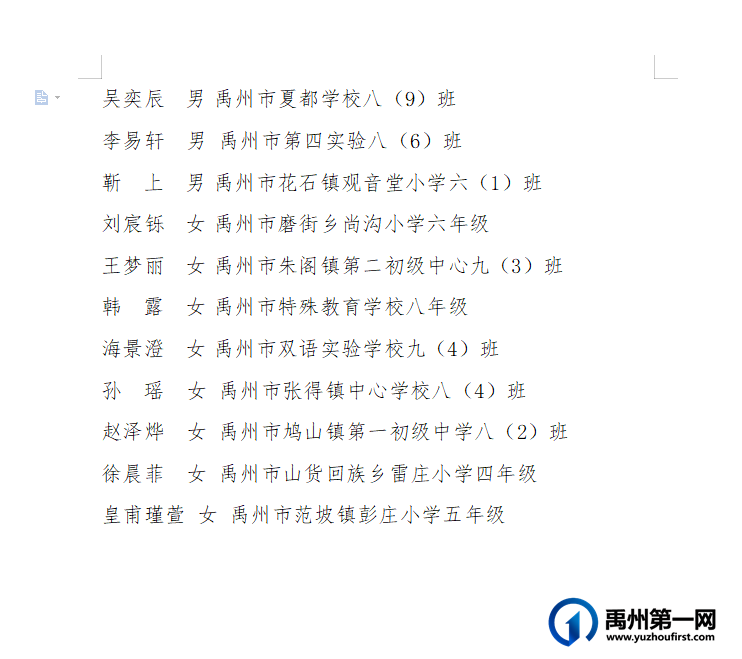 禹州这30名学生成功上榜!名单公示! 禹州这30名学生成功上榜!名单公示!