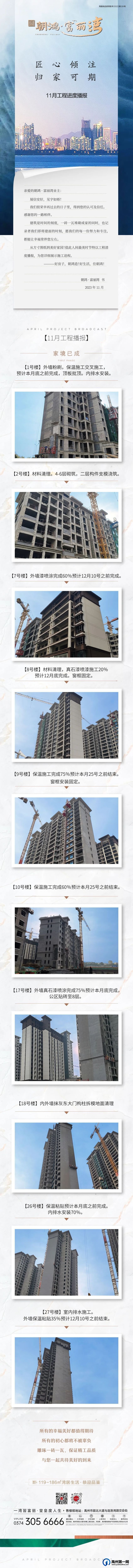 禹州朝鸿富丽湾11月工程进度播报! 禹州朝鸿富丽湾11月工程进度播报!